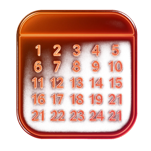 Illustration 3d d'un calendrier